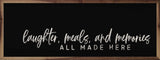 Laughter Meals Memories Black 36x12
