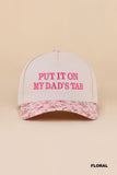 Put It On My Dad's Tab Two Tone Cotton Hat