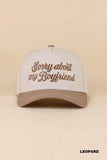 Sorry About My Boyfriend Two Tone Snapback Hat