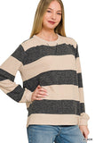 Brushed Striped Hacci Sweater