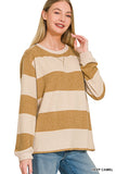 Brushed Striped Hacci Sweater