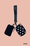 Polka Dot Duo Wristlet Keychain Wallet