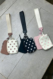 Polka Dot Duo Wristlet Keychain Wallet