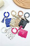Polka Dot Beaded Bracelet Card Holder Wallet