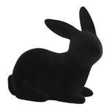Black Simple Resting Bunny