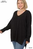 V Neck Tunic Sweater