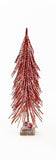 Metallic Red Twig Trees with Glitter 11.5" 10.25" 8"