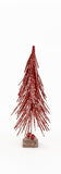 Metallic Red Twig Trees with Glitter 11.5" 10.25" 8"