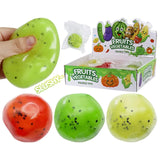 Assorted Fruit Granular Slushy Zero Rebound Tpr Squishy Ball