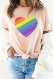 Rainbow Scribble Heart Graphic