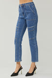 Risen -High Rise Ankle Straight Jeans