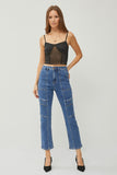 Risen -High Rise Ankle Straight Jeans