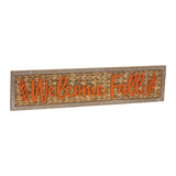 Welcome Fall Sign 32"L x 7.5"H Wood/Water Hyacinth