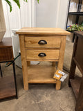 End Table 2drawers W/rg 18.1x15.7x26h (46x40x66cm)