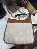Chloe Diamond Crossbody In Taupe