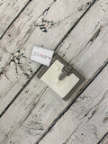 Bessie Canvas Wallet in White/Grey