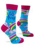 Please Go Away Women's Novelty Crew Socks