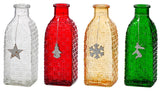 Gls Square Dimple Vases