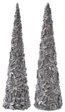 Lg Res Silver Cone Tree 2 Asst