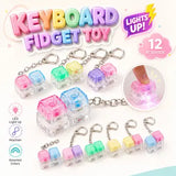 Light Up Keyboard Fidget Toy Sensory Clicker Dumpling Bun