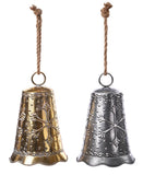 Lg Metal Snowflake Silver/gold Bell 2 Asst