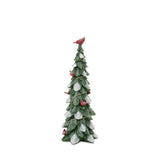 Tree W/cardinal  12.75"h, 15.25"h, 18.5"h Resin