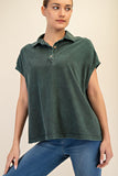 Mineral Washed Polo Top