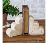 S/2 Scallop Edge Cement Bookends