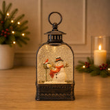 Led Snow Globe W/snowman 9.75"h Plastic 6 Hr Timer 3 Aa Batteries, Not Included Or Usb Cord Included
