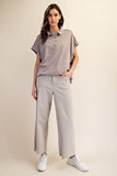 Mineral Washed Polo Top