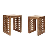 Nesting Tables 14sq X 20h, 18l X 14w X 23h Wood