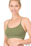 Cross Back Padded Seamless Bra