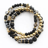 Black Multi Precious Bead 3 Set