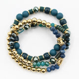 Teal Multi Precious Bead 3 Set