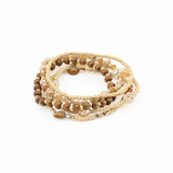 Multi Row Nt Bead Stretch Bracelet
