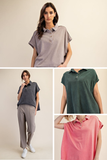 Mineral Washed Polo Top