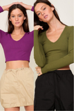 Heavy Ribbed Basic Crop Top