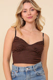 Cami Houndstooth Crop Top