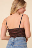 Cami Houndstooth Crop Top