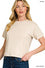 Cotton Crew Neck Short Sleeve Cropped T-shirt
