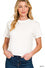 Cotton Crew Neck Short Sleeve Cropped T-shirt
