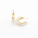 Ivory Resin Hoop Post