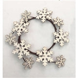 Wooden Snowflake Candle Ring