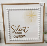 12X12Silent Night Wall Decor with Border Blooms