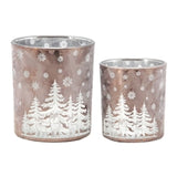 Bronze Forest Lighted Glass Jars