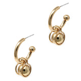 Hoop Er With Ball Dangle