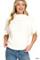 Mock Neck Side Shirred Sweater