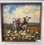 Cow With Daisy Flowers