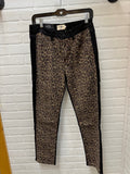 Contrast Animal Print 5 Pockets Stretch Denim Skinny Jeans