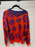 Animal Print Button Front Cardigan